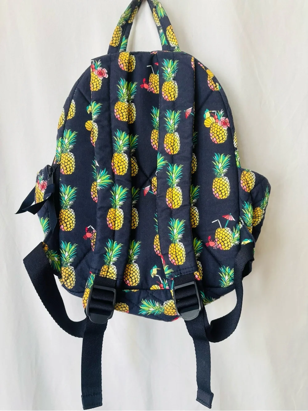 Vera Bradley Pineapple Crab Toucan Quilted Backpack + Matching Scarf Set